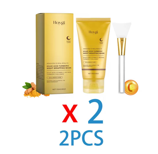 Turmeric Collagen Peel-Off Face Mask – Deep Cleansing, Tightening & Hydrating, Softens Skin Texture, with Applicator Tool, 75g