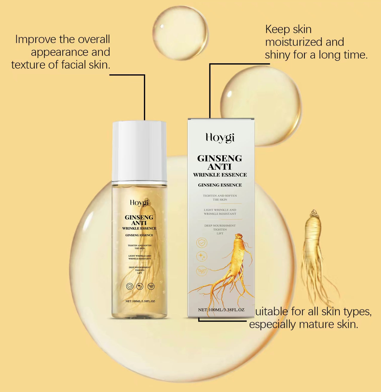Vivora Ginseng Anti Wrinkle Essence Water – Hydrate, Firm & Smooth Skin