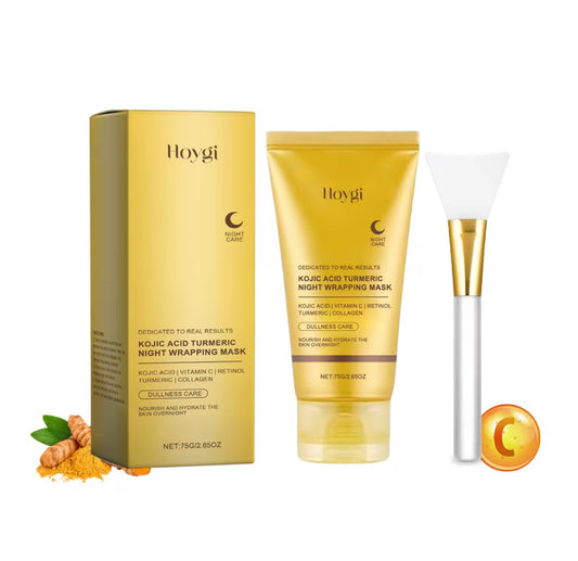 Turmeric Collagen Peel-Off Face Mask – Deep Cleansing, Tightening & Hydrating, Softens Skin Texture, with Applicator Tool, 75g